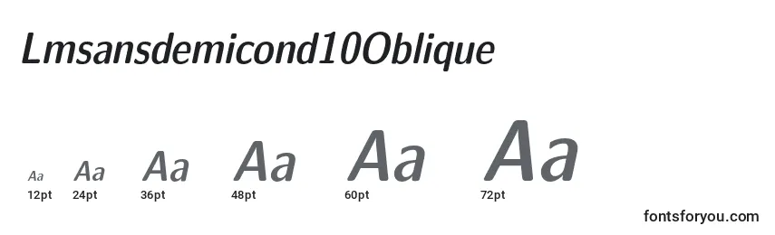 Lmsansdemicond10Oblique Font Sizes