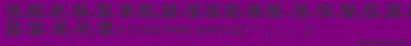 フォントMedievalInitialTwo – 紫の背景に黒い文字