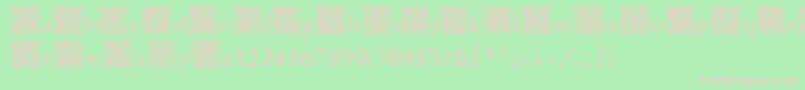 MedievalInitialTwo Font – Pink Fonts on Green Background