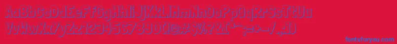 LondrinashadowRegular Font – Blue Fonts on Red Background