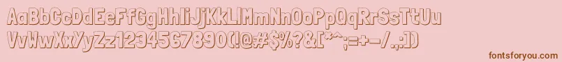 LondrinashadowRegular-Schriftart – Braune Schriften auf rosa Hintergrund