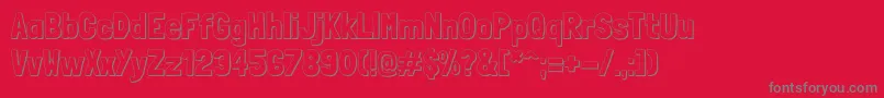 LondrinashadowRegular Font – Gray Fonts on Red Background