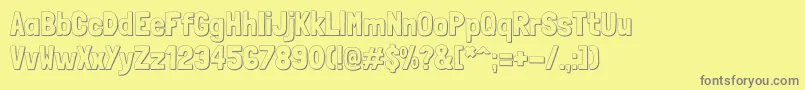 LondrinashadowRegular Font – Gray Fonts on Yellow Background