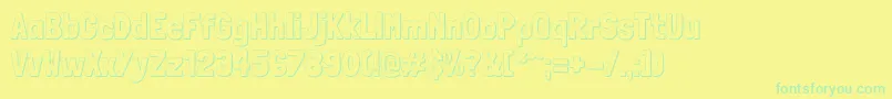 Czcionka LondrinashadowRegular – zielone czcionki na żółtym tle