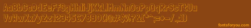 LondrinashadowRegular Font – Orange Fonts on Brown Background