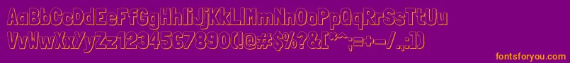 LondrinashadowRegular Font – Orange Fonts on Purple Background