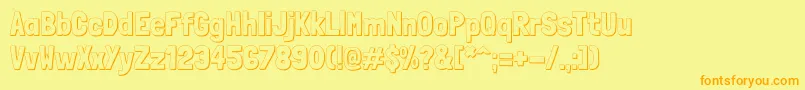 LondrinashadowRegular Font – Orange Fonts on Yellow Background