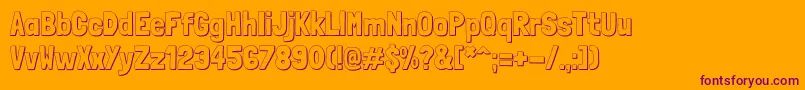 LondrinashadowRegular Font – Purple Fonts on Orange Background