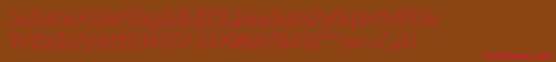 LondrinashadowRegular Font – Red Fonts on Brown Background