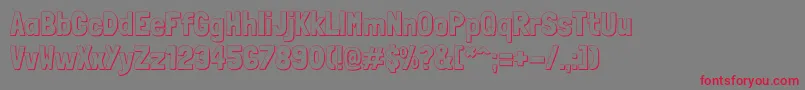 LondrinashadowRegular Font – Red Fonts on Gray Background