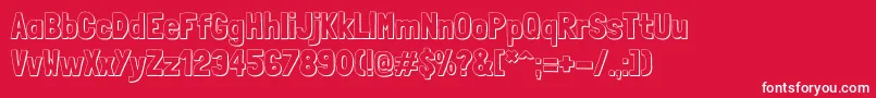 LondrinashadowRegular Font – White Fonts on Red Background