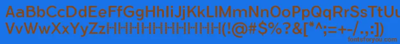FlamanteSansBookFfp Font – Brown Fonts on Blue Background