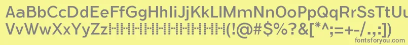 FlamanteSansBookFfp Font – Gray Fonts on Yellow Background