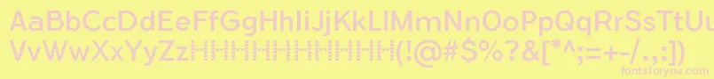 FlamanteSansBookFfp Font – Pink Fonts on Yellow Background