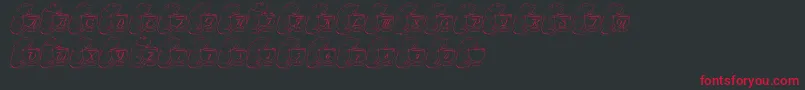 LmsCuriousMargarita Font – Red Fonts on Black Background