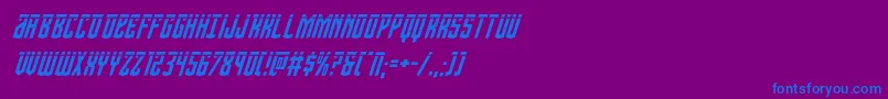 Viceroylaserital Font – Blue Fonts on Purple Background