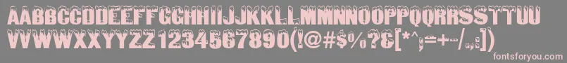 GeSnowtops Font – Pink Fonts on Gray Background
