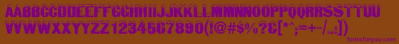 GeSnowtops Font – Purple Fonts on Brown Background