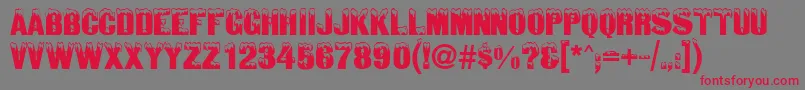 GeSnowtops Font – Red Fonts on Gray Background
