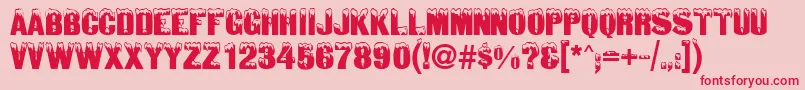 GeSnowtops Font – Red Fonts on Pink Background