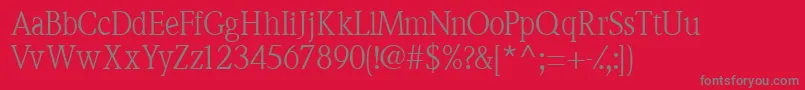 Quintessencessk Font – Gray Fonts on Red Background
