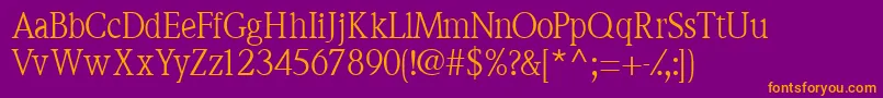 Quintessencessk Font – Orange Fonts on Purple Background