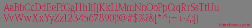 Quintessencessk Font – Red Fonts on Gray Background