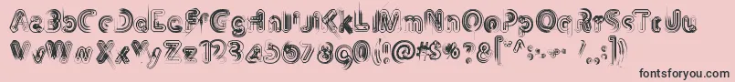 Th3Machine Font – Black Fonts on Pink Background