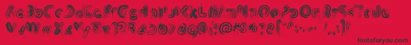 Th3Machine Font – Black Fonts on Red Background