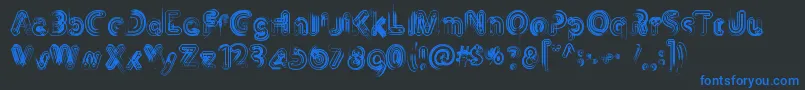 Th3Machine Font – Blue Fonts on Black Background