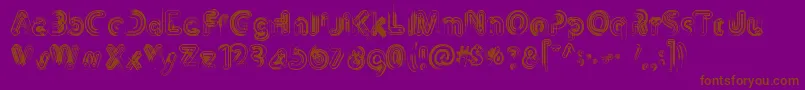 Th3Machine-Schriftart – Braune Schriften auf violettem Hintergrund