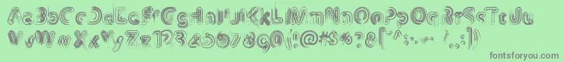 Th3Machine Font – Gray Fonts on Green Background