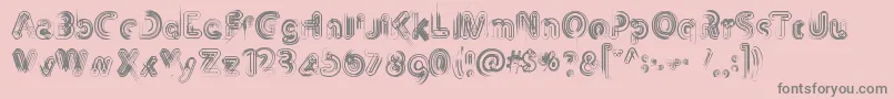 Th3Machine Font – Gray Fonts on Pink Background
