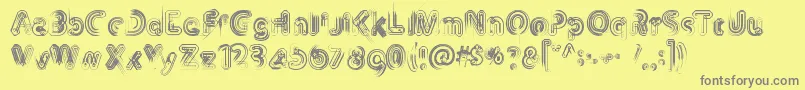 Th3Machine Font – Gray Fonts on Yellow Background