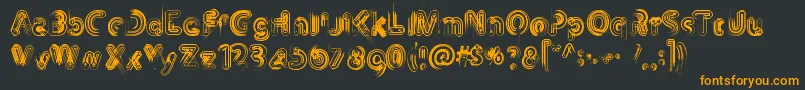 Th3Machine Font – Orange Fonts on Black Background