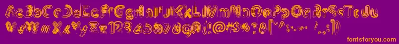 Th3Machine Font – Orange Fonts on Purple Background