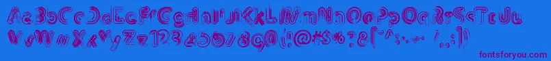Th3Machine Font – Purple Fonts on Blue Background