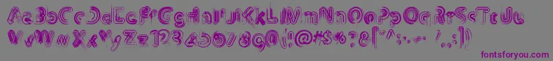 Th3Machine Font – Purple Fonts on Gray Background
