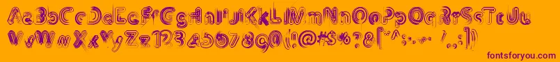 Th3Machine Font – Purple Fonts on Orange Background