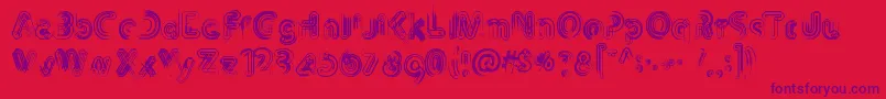 Th3Machine Font – Purple Fonts on Red Background