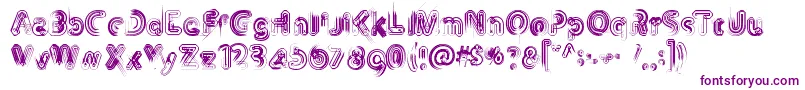 Th3Machine Font – Purple Fonts on White Background