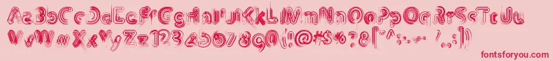 Th3Machine Font – Red Fonts on Pink Background