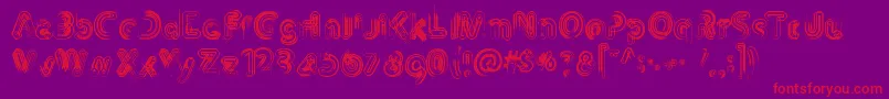 Th3Machine Font – Red Fonts on Purple Background