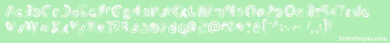 Th3Machine Font – White Fonts on Green Background