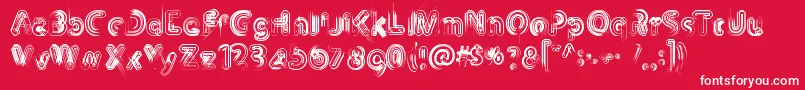 Th3Machine Font – White Fonts on Red Background