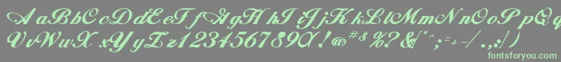 Whimsiscriptssk ffy Font – Green Fonts on Gray Background