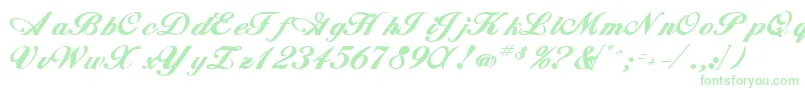 Whimsiscriptssk ffy Font – Green Fonts on White Background