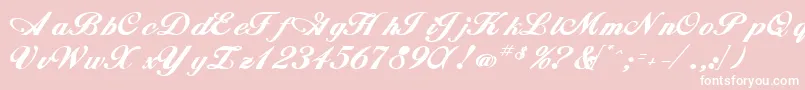 Whimsiscriptssk ffy Font – White Fonts on Pink Background