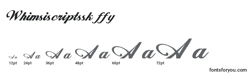 Whimsiscriptssk ffy Font Sizes