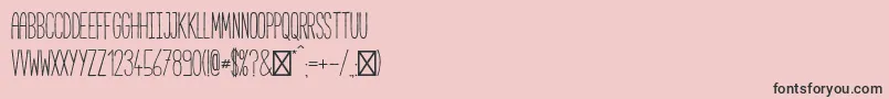 Шрифт CabanaRegular – чёрные шрифты на розовом фоне